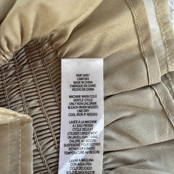 NEW Fancy shiny gold long sleeve top size L with sheer sleeves - Picture 11 of 11